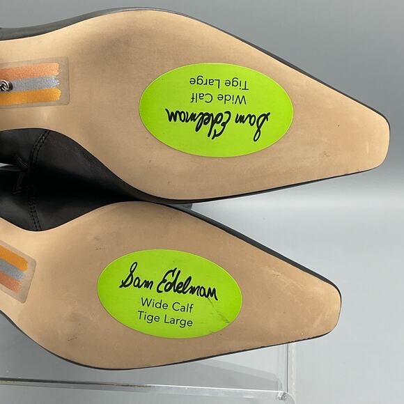 NEW Sam Edelman Women’s Sylvia Wide Calf Knee High Dress Boots Black Size 6M - Picture 10 of 10